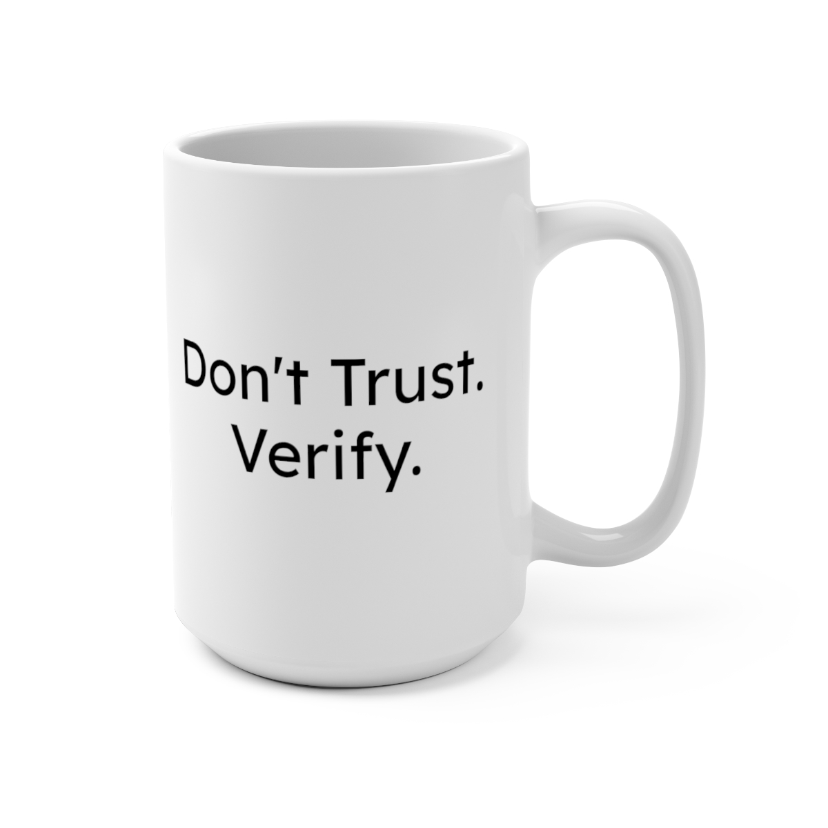 Crypto trust slogan cup